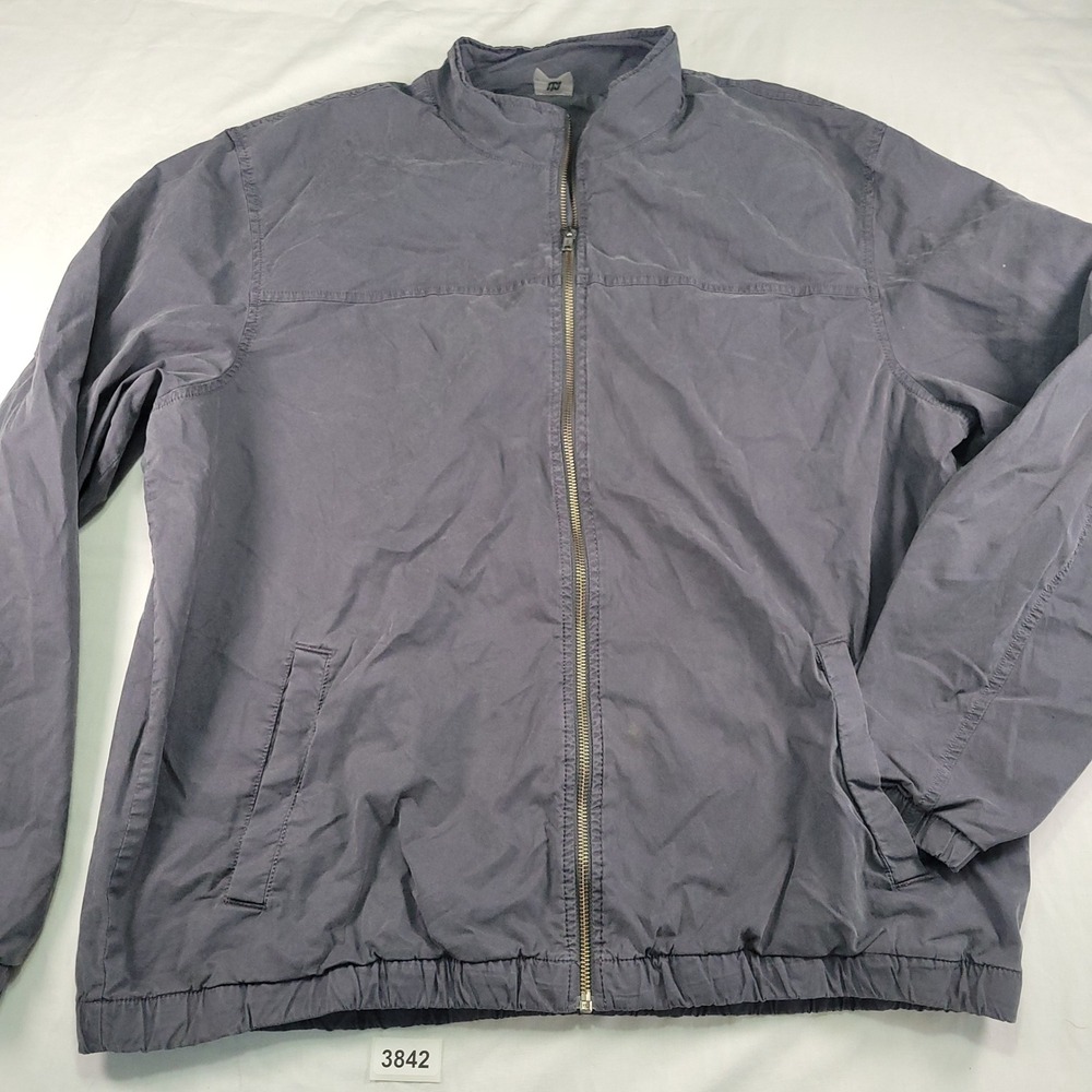 VRST Mens Lightweight Bomber Jacket Gray Full Zip X Large Flight Trendy XL